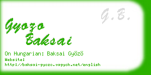 gyozo baksai business card