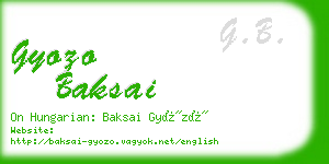 gyozo baksai business card